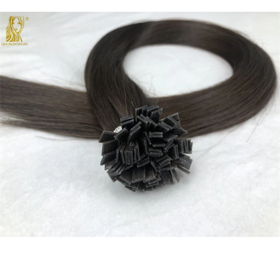 Cheveux noirs naturels à bout plat